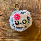 Fuzzy Pom Key Chains by Monster Booty Threads