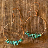 Gemstone and Turquoise Earrings by Patina Jewelry