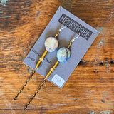 Glass & Pearl Earrings by Heliotrope