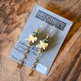 Bone Accent Earrings by Heliotrope