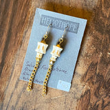 Bone Accent Earrings by Heliotrope*