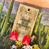Jardin Des Fantomes Ceramic Earrings by Tough Kitty Designs