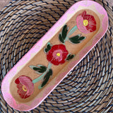 Long Floral Sgraffito Dishes by Tough Kitty Designs