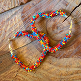Beaded Heart Hoops by Beads Over Diamonds