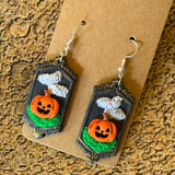 Handmade Haunted Painting Earrings by Gemstone Jackalope