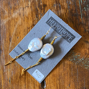Glass & Pearl Earrings by Heliotrope