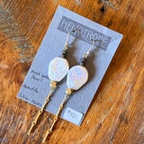 Glass & Pearl Earrings by Heliotrope