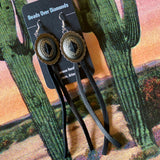 Concho and Leather Earrings by Beads Over Diamonds