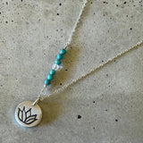 Turquoise & Silver Pendants by Cactus Bloom Design