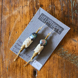 Glass & Pearl Earrings by Heliotrope