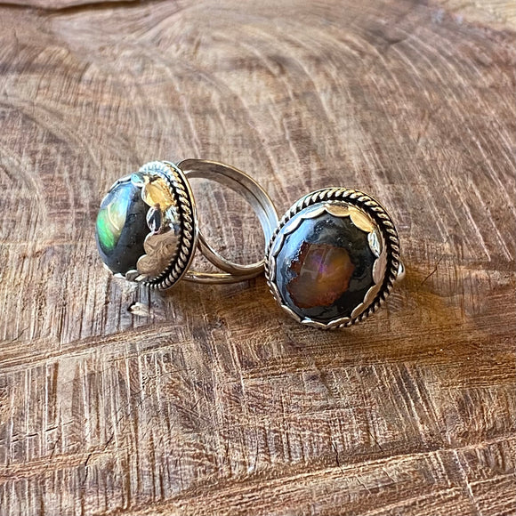 Galaxy Opal Ring by Forged Silver Dust
