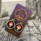 Cross-stitched Earrings by The Stitching Hour