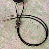 White Bronze & Silver Cast Bolo Ties by Heliotrope