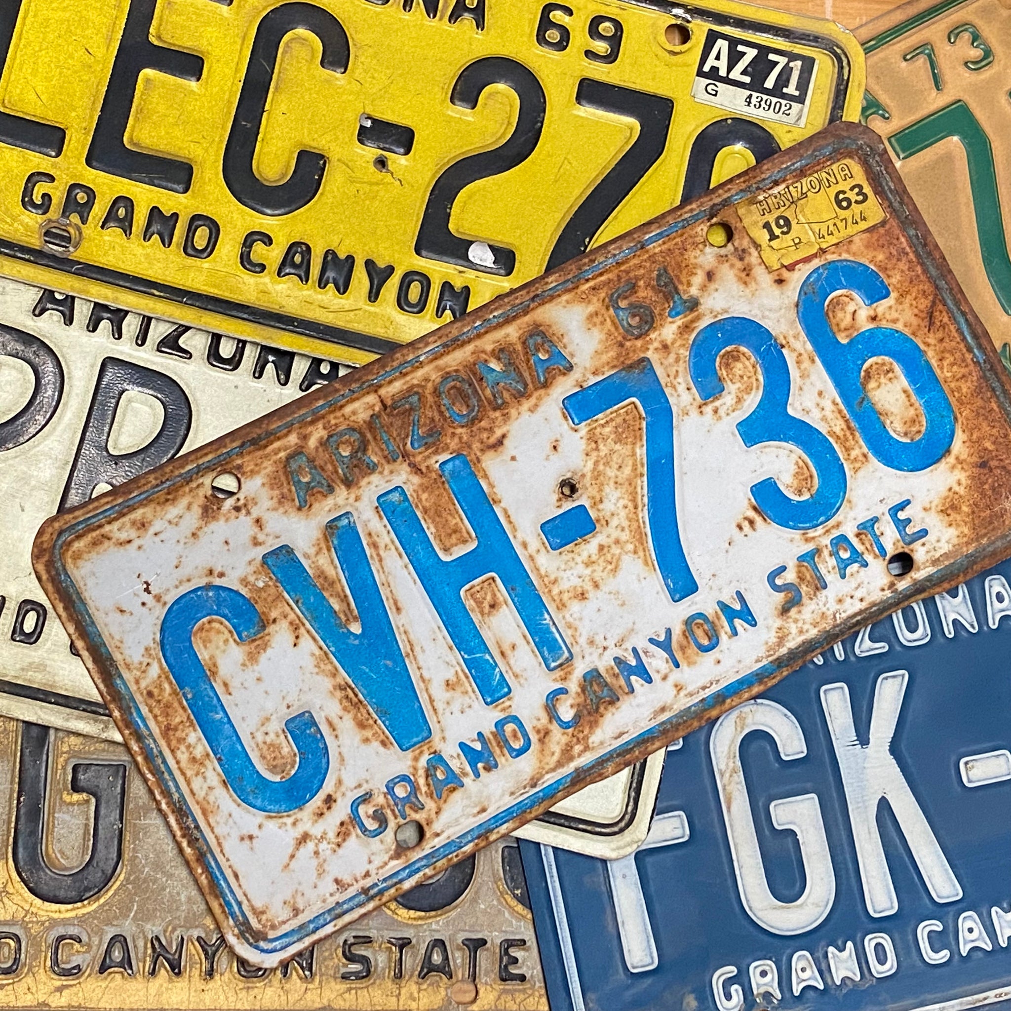 California Sunset License Plate - Vintage 80s/90s Style Blank Aluminum Decorative Tag