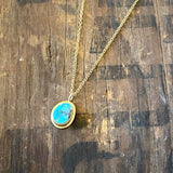 Dainty Turquoise Pendant by Lumenrose
