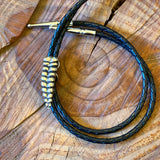 White Bronze & Silver Cast Bolo Ties by Heliotrope