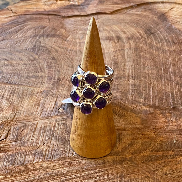 Amethyst Rings by Forged Silver Dust
