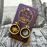 Cross-stitched Earrings by The Stitching Hour