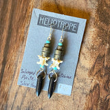 Bone Accent Earrings by Heliotrope*