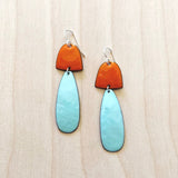 Enameled Two-Piece Earrings by Little Toro Designs