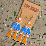 Toy Shop Earrings by Tough Kitty Designs