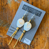 Glass & Pearl Earrings by Heliotrope