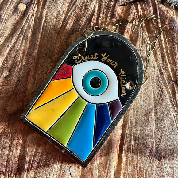 Trust Your Vision Ceramic Wall Art by Tough Kitty Designs