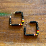 Beaded Square Hoops by Beads Over Diamonds