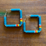 Beaded Square Hoops by Beads Over Diamonds