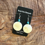 Mother of Pearl Earrings by Beads Over Diamonds