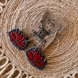 Jardin Des Fantomes Ceramic Earrings by Tough Kitty Designs