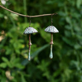 Lightweight Wool Mushroom Earrings by Bobbi Solum