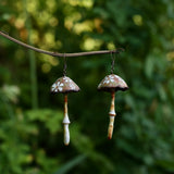 Lightweight Wool Mushroom Earrings by Bobbi Solum