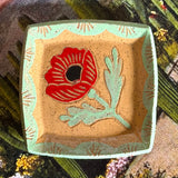 Linnie Square Dish Poppy