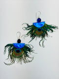 Natural Feather & Leather Earrings by Drifting Venus