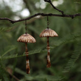 Lightweight Wool Mushroom Earrings by Bobbi Solum