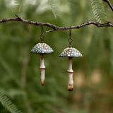 Lightweight Wool Mushroom Earrings by Bobbi Solum