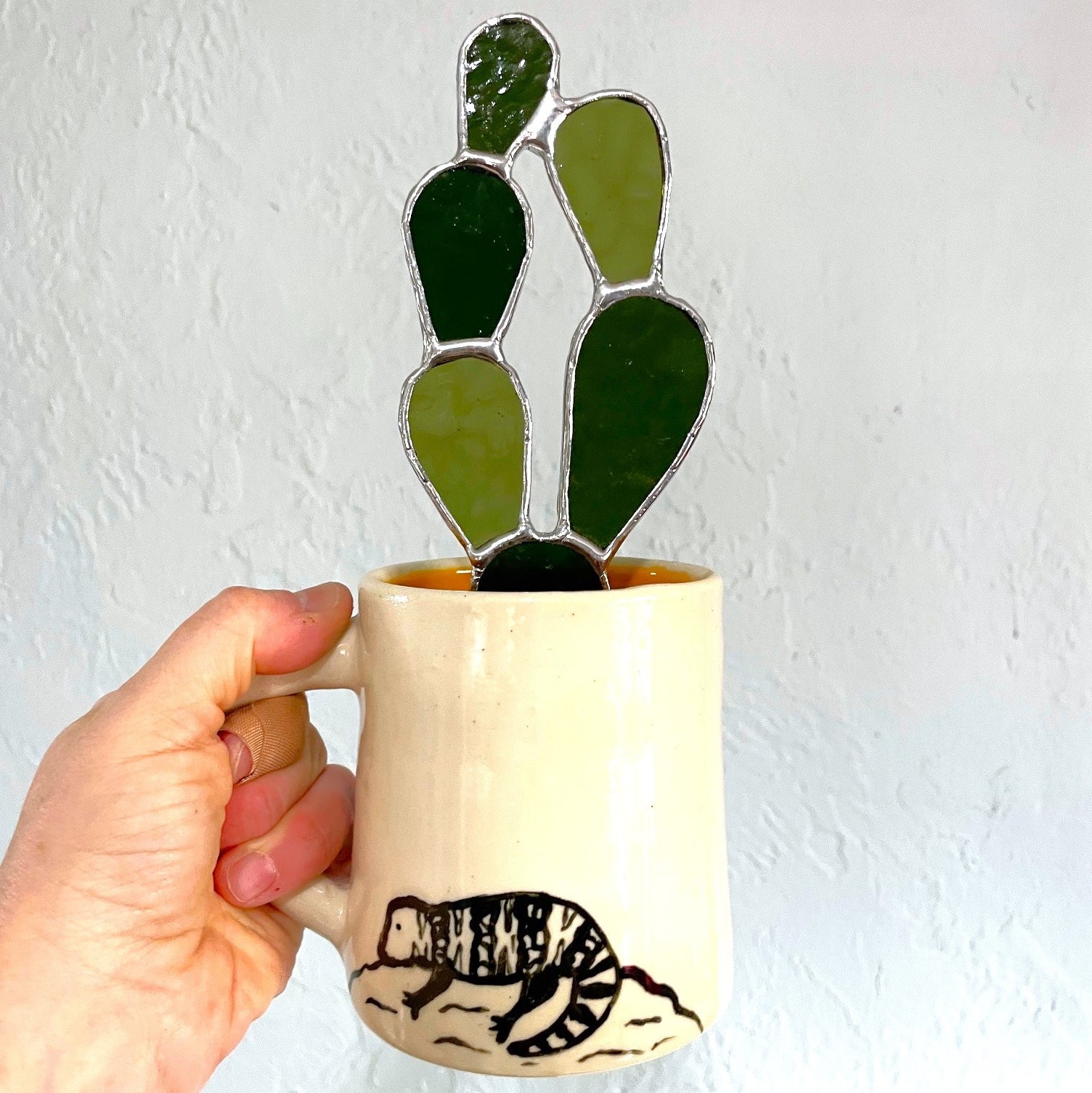 Stained Glass Cactus by Goodness Glass – Pop Cycle Tucson