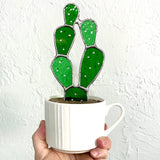 Stained Glass Cactus by Goodness Glass