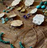 Gemstone and Turquoise Earrings by Patina Jewelry