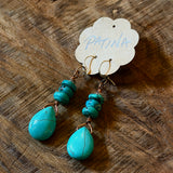 Gemstone and Turquoise Earrings by Patina Jewelry