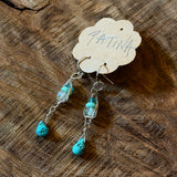 Gemstone and Turquoise Earrings by Patina Jewelry