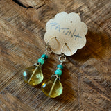 Gemstone and Turquoise Earrings by Patina Jewelry