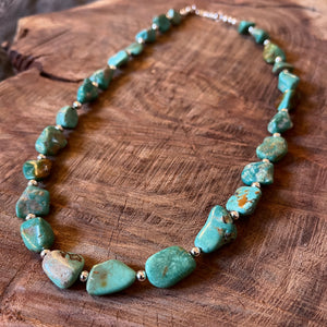 Turquoise Beaded Neckace by Beads Over Diamonds