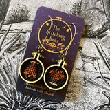 Cross-stitched Earrings by The Stitching Hour