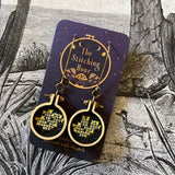 Cross-stitched Earrings by The Stitching Hour