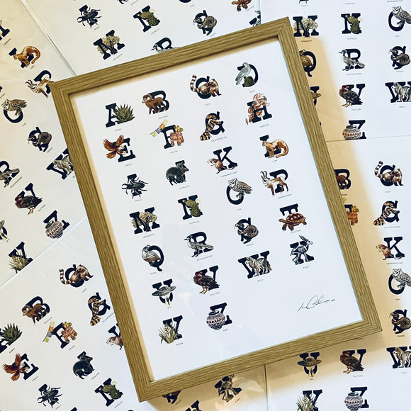Framed Sonoran Alphabet Print by Westerner Studio