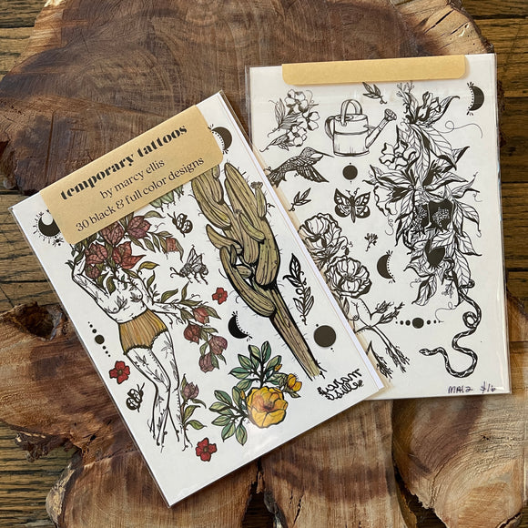 Temporary Tattoo Pack by Marcy Ellis