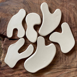 Handmade Ceramic Gua Sha Tools by Spring + Vine