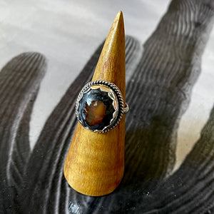 Galaxy Opal Ring by Forged Silver Dust